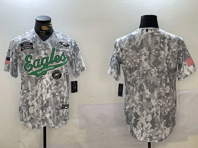 Men Philadelphia Eagles Blank Nike Arctic Camo 2024 Salute to Service Limited NFL Jersey style 9->philadelphia eagles->NFL Jersey